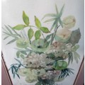 A GORGEOUS FRAMED WATER COLOR BY THELLY 1988 FOR THAT COTTAGE STYLE DECOR