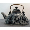 A BEAUTIFULLY DESIGNED TEA POT - HAND PAINTED IN THAILAND