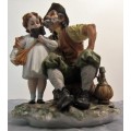 Beautifully antique crafted porcelain sculpture of a Capodimonte large porcelain figure hand crafted
