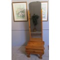 A FANTASTIC SOLLID WOOD CHEVAL MIRROR STYLE DRESSING TABLE WITH A DRAWER