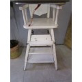 A GORGEOUS VINTAGE BABY HIGH CHAIR THAT CAN CONVER IN A LOW SEAT ASWELL