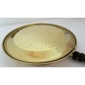XMAS PROMOTION !!!! A Lovely Vintage Brass Bed Warmer with lid / Warming Pan with Wooden Handle.