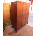 A MARVELOUS LARGE VINTAGE 3 DOOR WARDROBE LOVE THE DETAIL ON THE DOORS - SUPPLIED BY BLOOMS FURNITUR