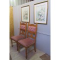 TWO STUNNING CARVED OAK DINGING CHAIRS WILL LOOK BEAUTIFUL AT TABLE ENDS - 2 AVAILABLE R690 EACH