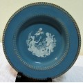 A MARVELOUS VINTAGE BMD GIFTS DECORATIVE PORCELAIN DECORATIVE STUNNING SEA BLUE PLATE MADE IN ITALY