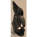 A STUNNING STONE CARVED EAGLE WITH BEAUTIFUL DETAIL - STUNNING HOME DECOR