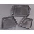 Three Stainless Steel Bake and Roast Pans