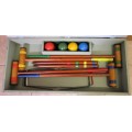 1950s Croquet Set. This set is for four players or less. It has four mallets, four balls,