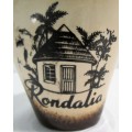 A BEAUTIFULLY DESIGNED RONDALA CHOCOLATE BROWN VASE OR SPOON HOLDER