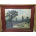 A MAGNIFICENT ANTIQUE PAINTING LOOK LIKE OIL ON BOARD IN THE ORIGINAL TIME PERIOD FRAME