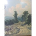 A MAGNIFICENT ANTIQUE PAINTING LOOK LIKE OIL ON BOARD IN THE ORIGINAL TIME PERIOD FRAME