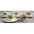 This is four  wonderful GRINDLEY & CO CHINA of ENGLAND IVORY DEMITASSE CUPS and SAUCERS.