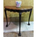 A GORGEOUS & ATTRACTIVE BALL & CLAW HALF MOON TABLE