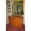 A DRESSING TABLE WITH LOTS OF OLD WORLD CHARM - REMOVE THE MIRRORS - LOVLEY CHEST OF DRAWERS.
