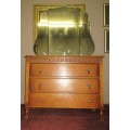 A DRESSING TABLE WITH LOTS OF OLD WORLD CHARM - REMOVE THE MIRRORS - LOVLEY CHEST OF DRAWERS.