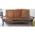 A LOVLEY VINTAGE WOODEN 3 SEATER - TO UP CYLE OR ENJOY THE VINTAGE FLAIRE