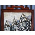 A STUNNING TIME PERIOD EMBROIDED FIRE SCREEN