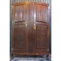 A STUNNING TWO DOOR BALL & CLAW WARDROBE IN GOOD CONDITION WITH KEYS
