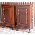 A VINTAGE PAIR BALL & CLAW BEDSIDE CABINET - THEY ALSO MAKE LOVLEY SIDE TABELS - FOR EXTRA STORAGE