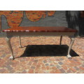 Gorgeous Antique Ball and Claw painted 6 Seater Dining room table! Hand carved detail