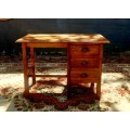 Solid Kiaat Desk with Three Drawers Perfect for a Kids Bedroom or small Office