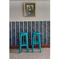 Pair of painted bar chairs