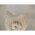 Vintage Rare Harp Shape Fine Irish Porcelain Belleek Table Clock (German clock) Fine Irish Porcelain