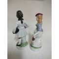 Antique Victorian Couple Porcelain Figurines | Colonial Figurines Leonardo Collection