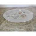 Walther Glass Crystal Frosted Canape Plate