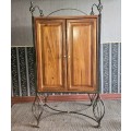 Beautifully Designed Wood and Metal Liquor Cabinet  (Collection Only)