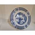 Antique Yuan blue and white china Side Plate 17cm set by Wood and Sons