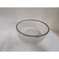 Lovely Salad Bowl  with a silver plated trim +/- 24cm x 24cm x 10cm