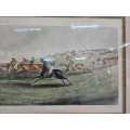 Epson Vintage Framed Horse Picture Behind Glass 39 x 80cm