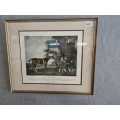 ECLPCE Vintage Framed Horse Picture Behind Glass 50 x 59cm