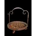 Stunning Metal Cake stand with glazed surface
