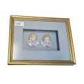 Stunning Boxed Frame with porcelain Angels mounted