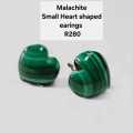 Malachite Heart shaped earings