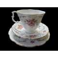 Royal Albert Tranquillity Trio, cake plate, saucer and a tea cup