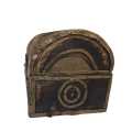 BEAUTIFUL Wooden Trinket Box with Cut out Brass detail