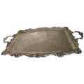 Golden Crown Silver plated serving Tray 58x35cm