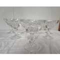 Set of 8 St Louis style crystal champagne coupe Clear crystal