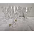 Set of 8 WATERFORD Crystal EILEEN  Sherry/Port Glasses Clear crystal