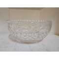 Vintage crystal cut glass fruit bowl