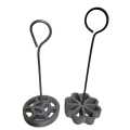 Pair of Vintage flower shaped snackle irons