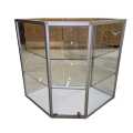 Hexagonal corner cabinet Showcase -Display - Cabinet - Counter Shelving  with Aluminum Frame