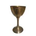 VINTAGE SET OF 6 BRASS GOBLETS