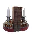 Rare Find Art Deco 1920`s Book Ends with Candle Sticks Exquisite