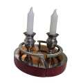 Rare Find Art Deco 1920`s Book Ends with Candle Sticks Exquisite