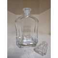 Stunning Vintage hexagonal curved glass whiskey decanter