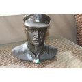 Rhodesian Air Force Pilot Bust Carved out  of Soap Stone